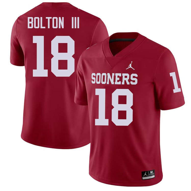 Curtis Bolton III Oklahoma Sooners Jersey,Oklahoma Sooners Football Uniforms,Jersey-Crimson